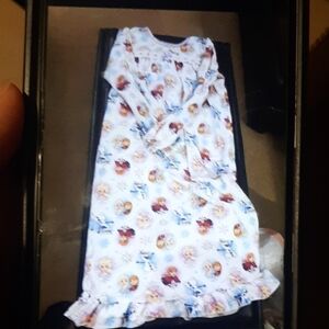 Frozen Themed Kids Pajamas - White and Blue